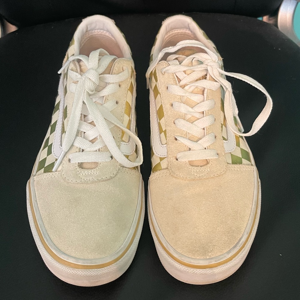 NWOT Vans Checkerboard Gold - Picture 3 of 5